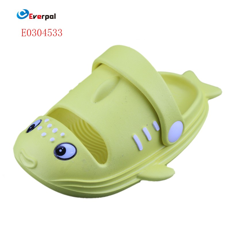 Fish Design Kids Close Toe Tofflor